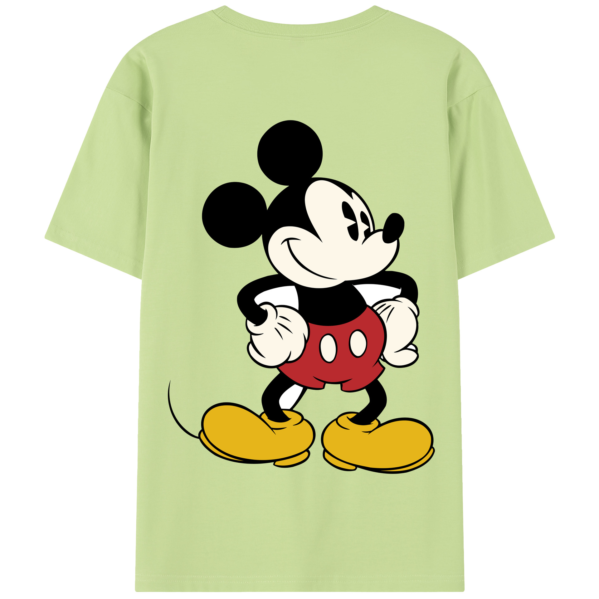 （画像用） ミッキーマウス Mickey Mouse 綿100％半袖Tシャツ（背面プリント）